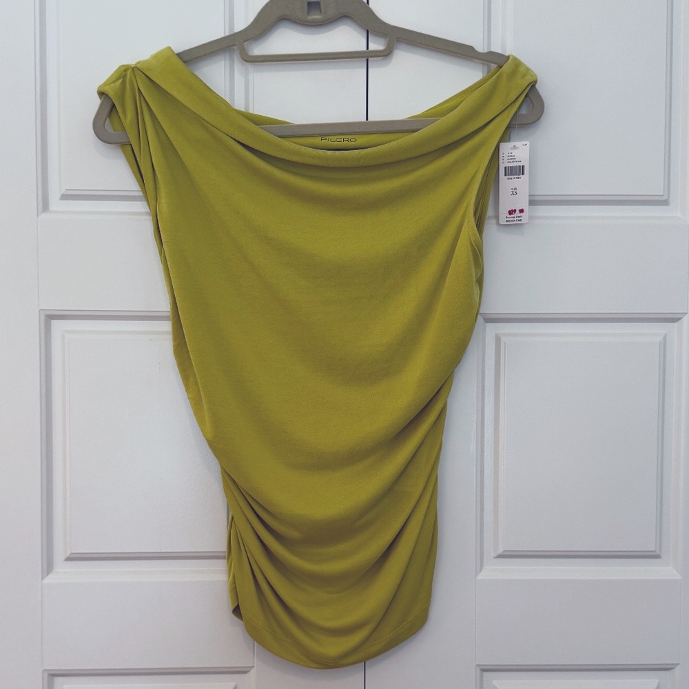 Ladies Chartreuse Blouse Anthropologie XS